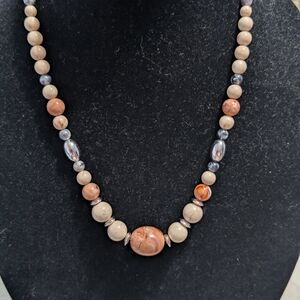 Bundle of 3 Vintage Beaded Necklaces - Blue, White & Boho